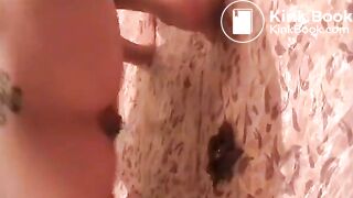 skinny Russian shits n spreads for her bf