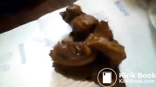 Granny shitting four times