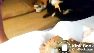 Granny shitting four times