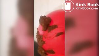 Huge 7 day pantypoop on exercise ball