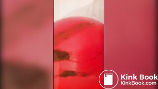 Huge 7 day pantypoop on exercise ball