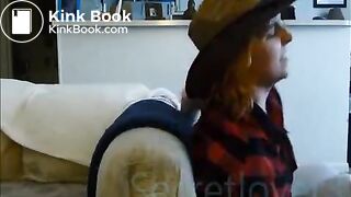 Cowgirl poops jeans and sits in it