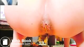 HAIRY CHINESE GIRL PISSING AND SHITTING ON THE FLOOR