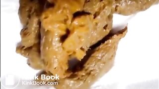 Slut takes a big hot shit