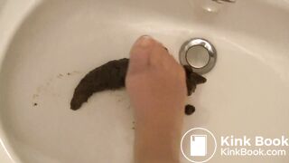 Girl shits monster shit