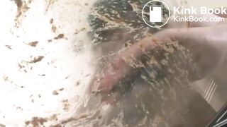 JapGirl hits home with a large buttplug