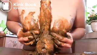 Smearing and using a Dildo