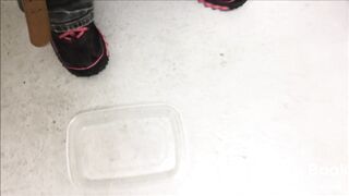 Eating shit in public bathroom