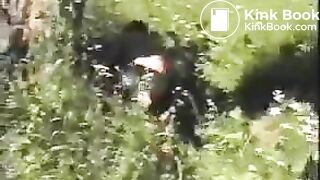 femdom dominate slave and piss shit on him