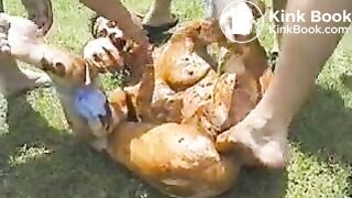 Bound Girl is shit on by guys