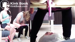 fed toilet slave by 2 femdom