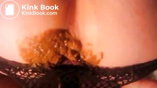 Fishnet panty poop - video 2