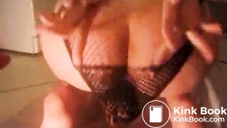 Fishnet panty poop - video 2