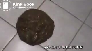 Big Round Booty Takes Dump by the Toilet