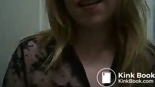 Hot Blonde Licking a Turd