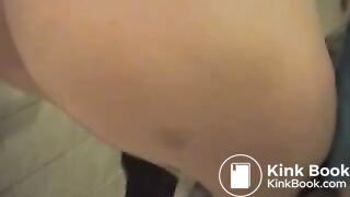 Ex girlfriend taking a big poop