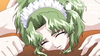 Green haired maid gets enema![Scat Hentai]