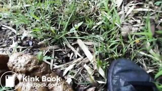 German Couldn't Make it Home and Shits Outside