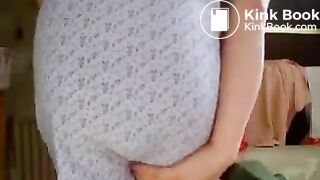 Hot Housewife pooping in her panties