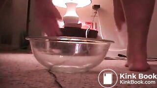 girl poops in bowl