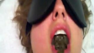 Wife swallowing shit for her husband