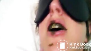 Wife swallowing shit for her husband