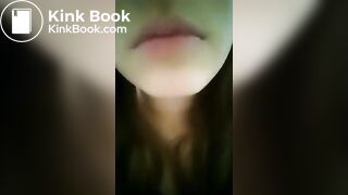 Girl eating poop