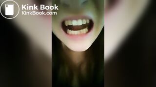 Girl eating poop