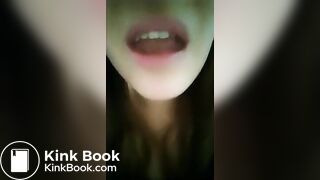 Girl eating poop