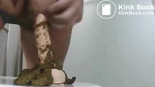Bathroom scat dildo