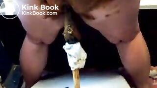 BBW ATM scat dildo