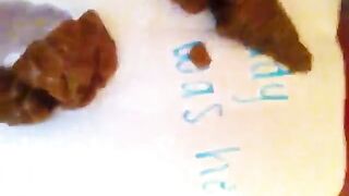 Ebony pooping 2