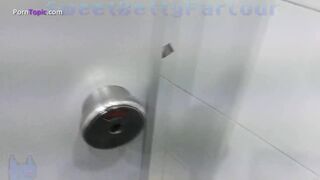 Betty Smear in Public Toilet