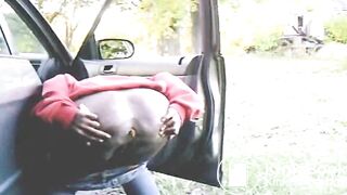 Ebony girlfriend shits outdoors
