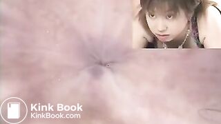 Mini camera in a girl's nasty asshole