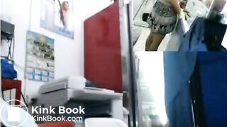 Latina girl dildo scat in grocery store