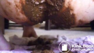 Panty poop and ass spread