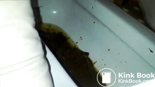 Asian Girl Diarrhea on the Toilet