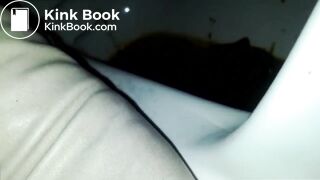 Asian Girl Diarrhea on the Toilet