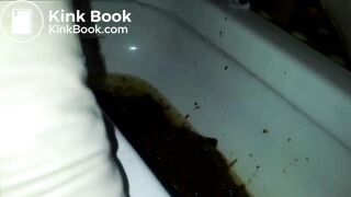 Asian Girl Diarrhea on the Toilet