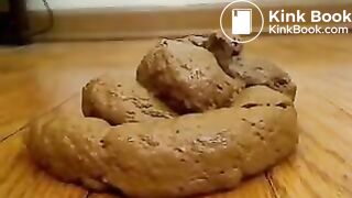 some doo doo on the floor maybe livingroom or kitchen dont know