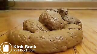 some doo doo on the floor maybe livingroom or kitchen dont know