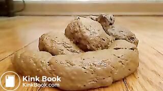 some doo doo on the floor maybe livingroom or kitchen dont know