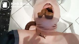 Scat session with a new shopping slave