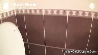 Sexy babe pooping on toilet 2