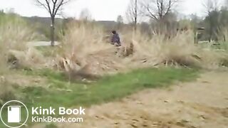 Amateur bbw poops outside