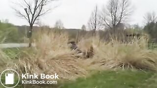 Amateur bbw poops outside