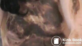 Lesbian scat smearing