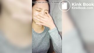 Korean girl shits in a toliet with piss