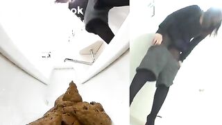 Japanese woman on the toilet